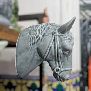 Cabeza Caballo Gris Pastel