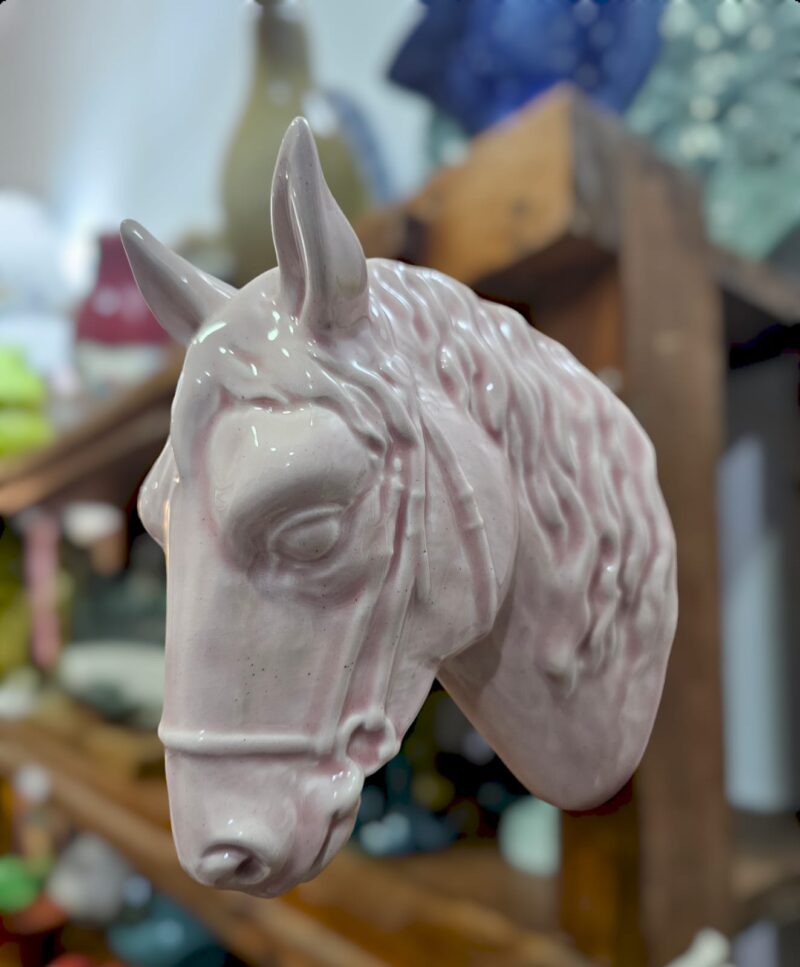 Cabeza Caballo Rosa Pastel